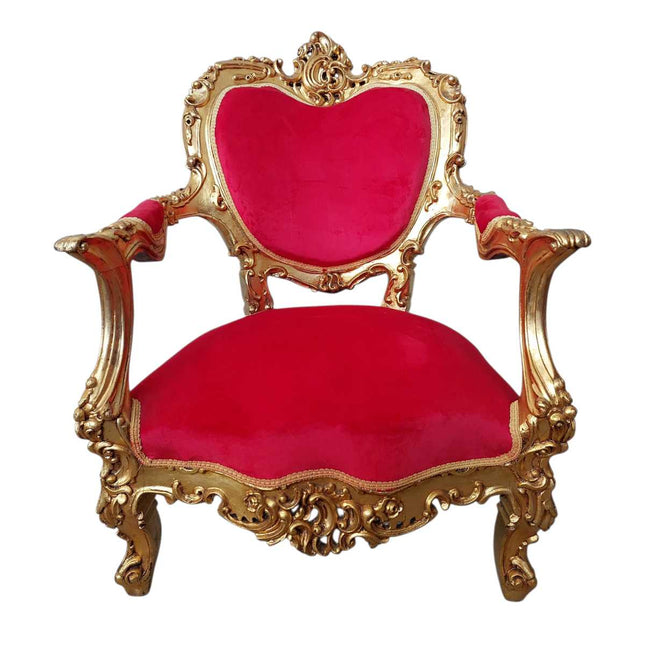 Antique French Armchair gold & Red
