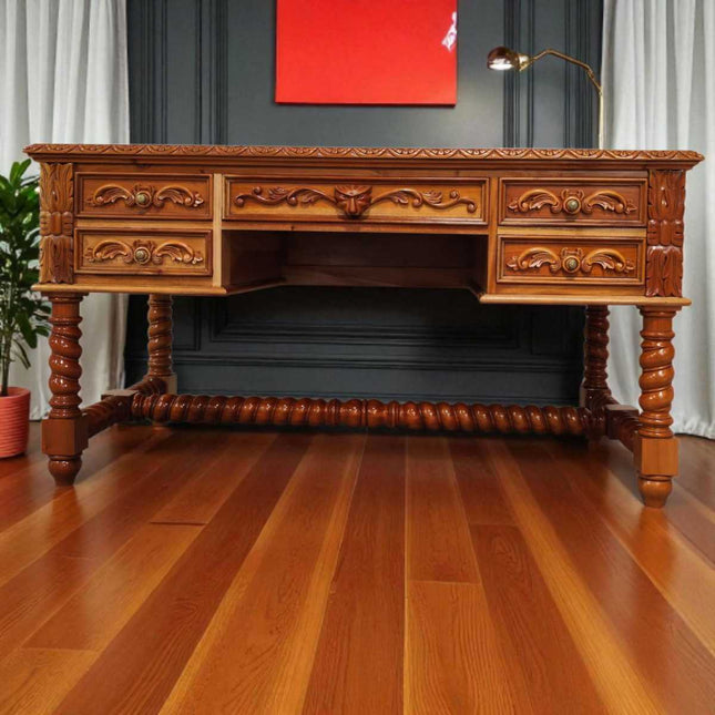 Louis Masion Mahogany carved French Desk ☆ Antique Mahogany