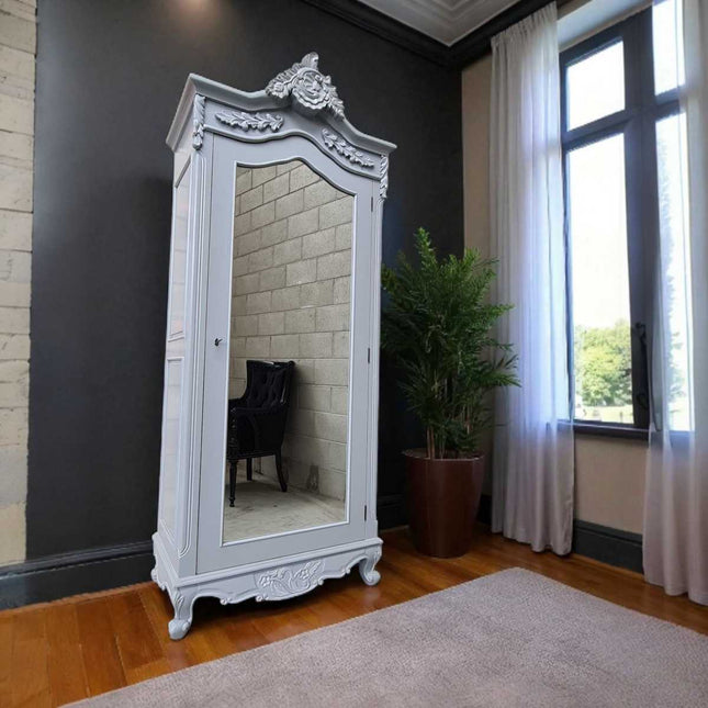 VENICE MAHOGANY WOOD ARMOIRE ☆ PERWINKLE