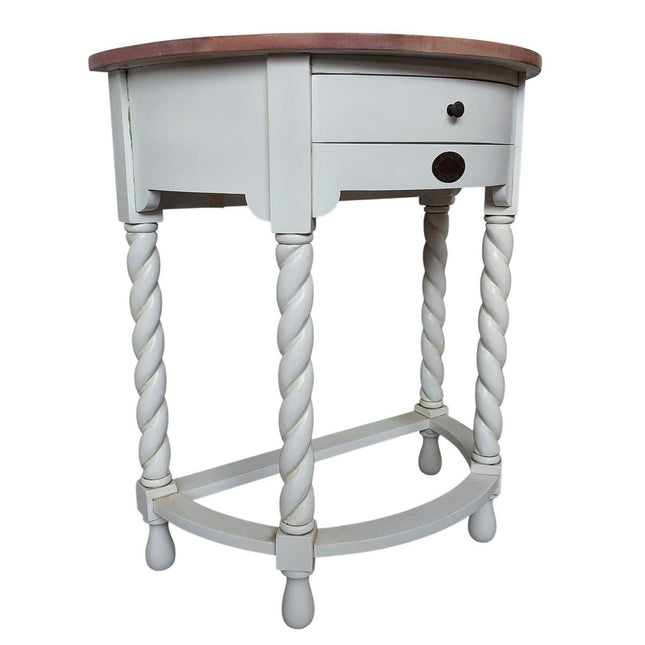 Sunar French Hall Table ☆ White & Natural