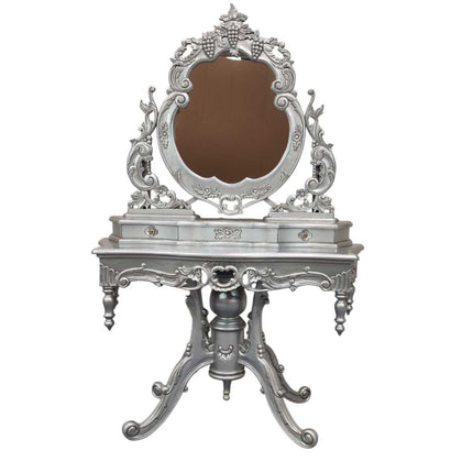 Ballantyne Dressing Table & Stool ☆ Silver