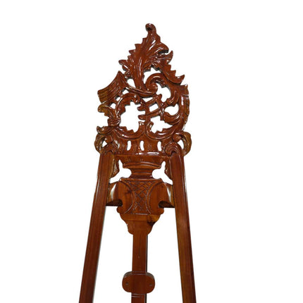 Larsa Mahogany Carved French Easel ☆ Walnut
