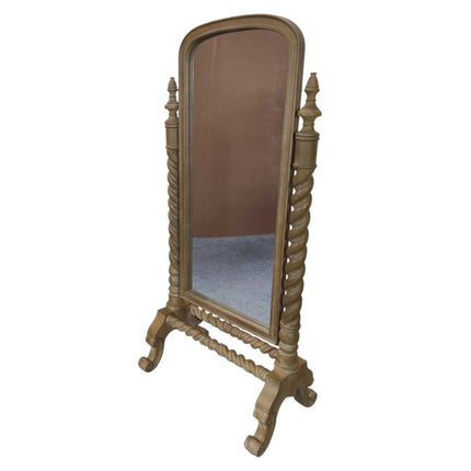 Valentina Mahogany wood Cheval mirror ☆Rustic Grey