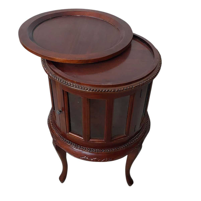 DAVID ROUND VICTORIAN DUMB WAITER ☆Walnut Medium