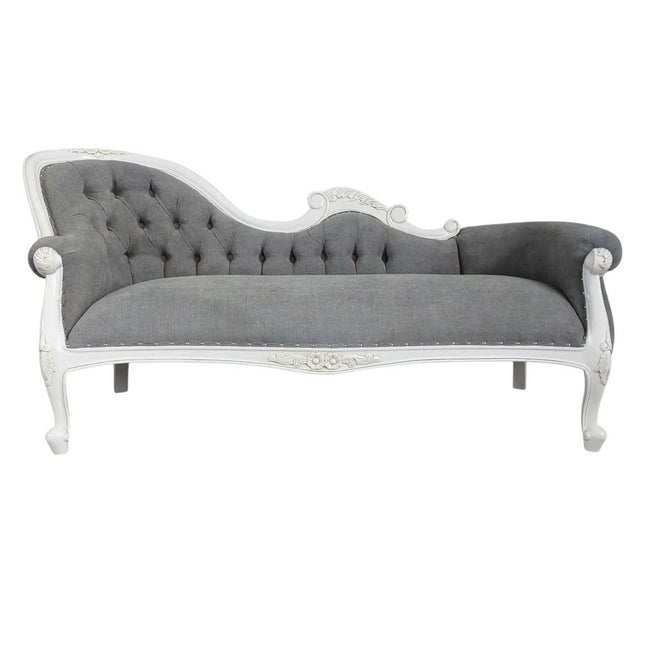 Estelle French Chaise ☆White & Grey