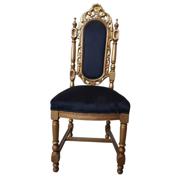 French Dining Chair Gold & Black