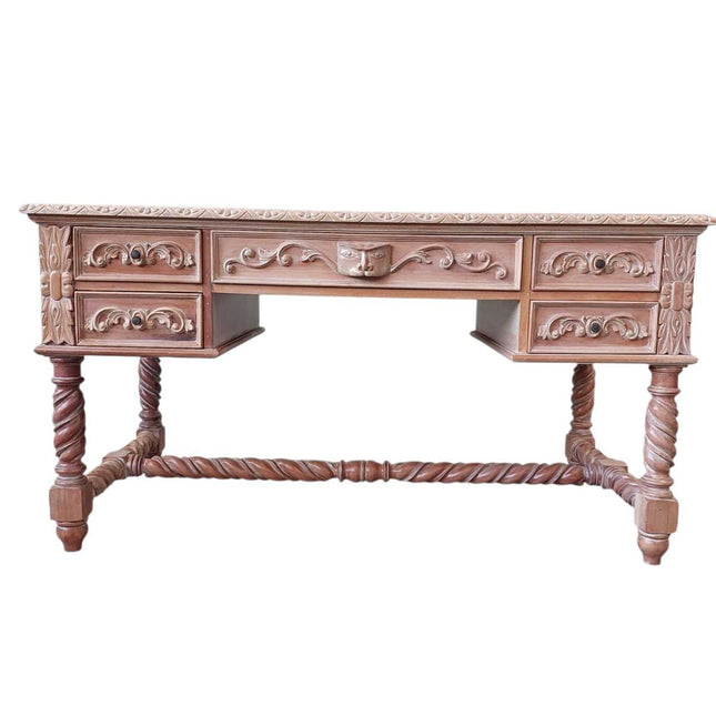 LOUIS MASION MAHOGANY WOOD DESK ☆ NATURAL WASH