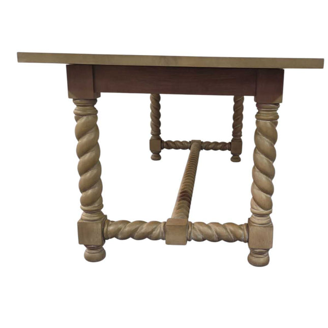 Jenkinson Mahogany Wood Dining Table ☆ Rustic Grey