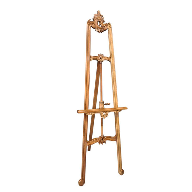 Victorian Wood Carved Easel ☆Natural