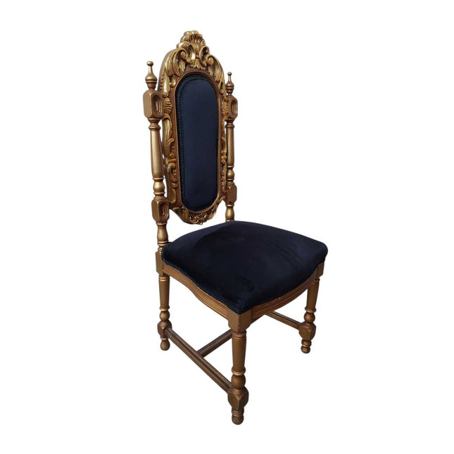 French Dining Chair Gold & Black
