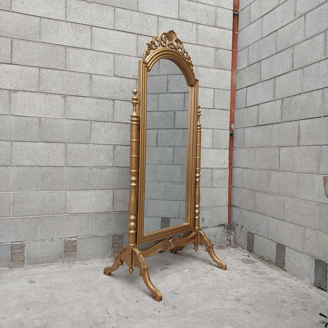 Hermer French Cheval Mirror ☆ Gold