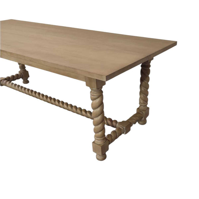 Jenkinson Mahogany Wood Dining Table ☆ Rustic Grey