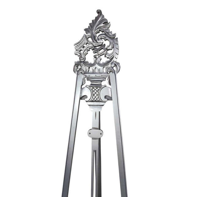 Larsa Wood Carved French Easel ☆ Silver