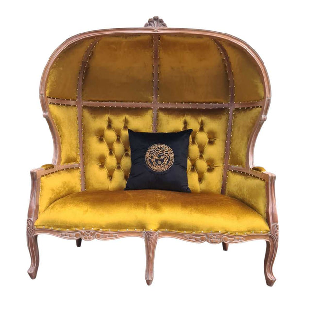 Edmund Porter Love Seat ☆Natural & Gold