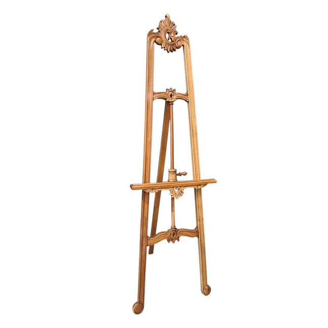 Victorian Wood Carved Easel ☆Natural