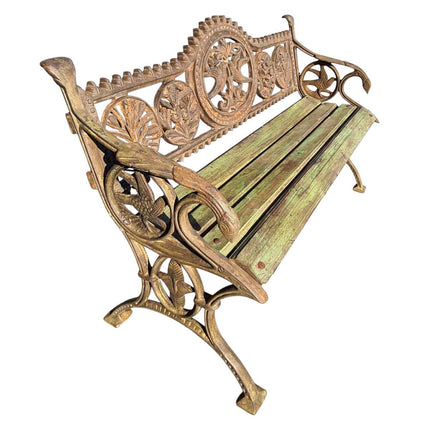 Cast Iron Love Birds Bench Seat