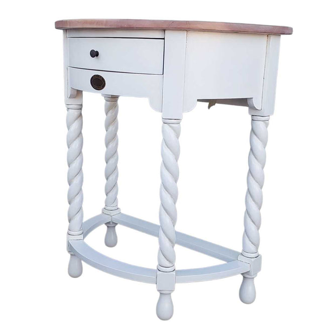 Sunar French Hall Table ☆ White & Natural