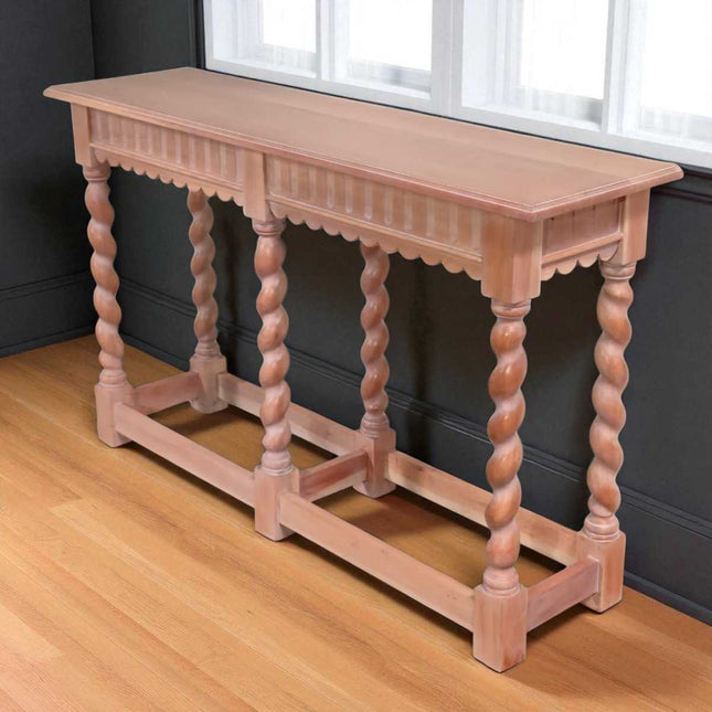 Royalton French console Table ☆ Natural White - Wash