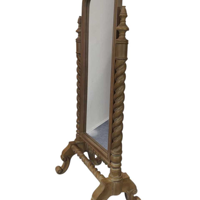 Valentina Mahogany wood Cheval mirror ☆Rustic Grey