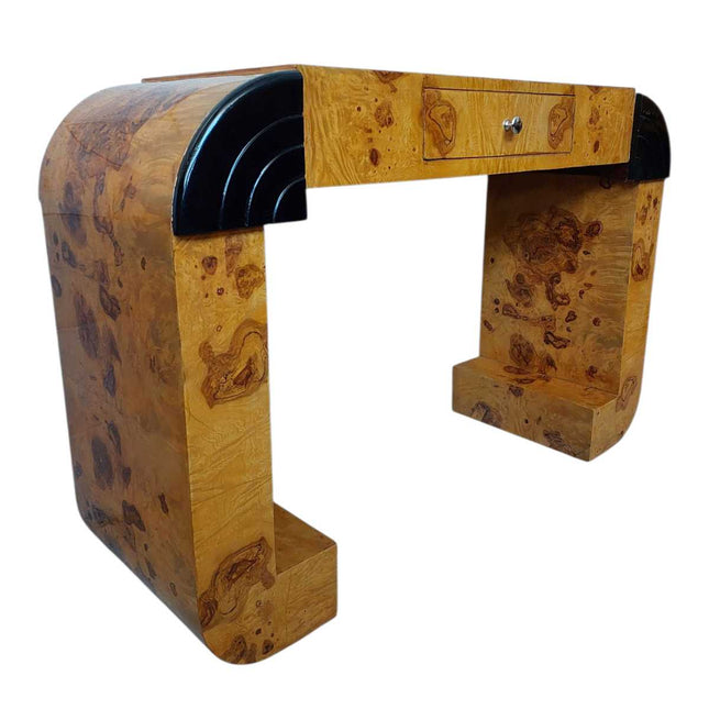 SARZANA ART DECO BURL CONSOLE TABLE