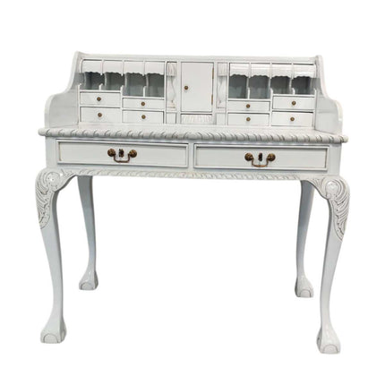 Chippendale Mahogany Wood Escritoire ☆ White
