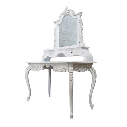 Etna French Vanity Dressing Table ☆ White Antique