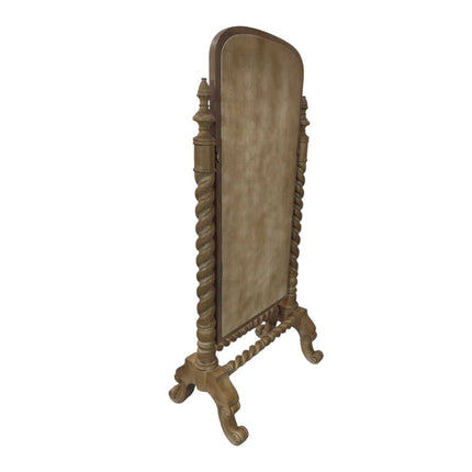 Valentina Mahogany wood Cheval mirror ☆Rustic Grey