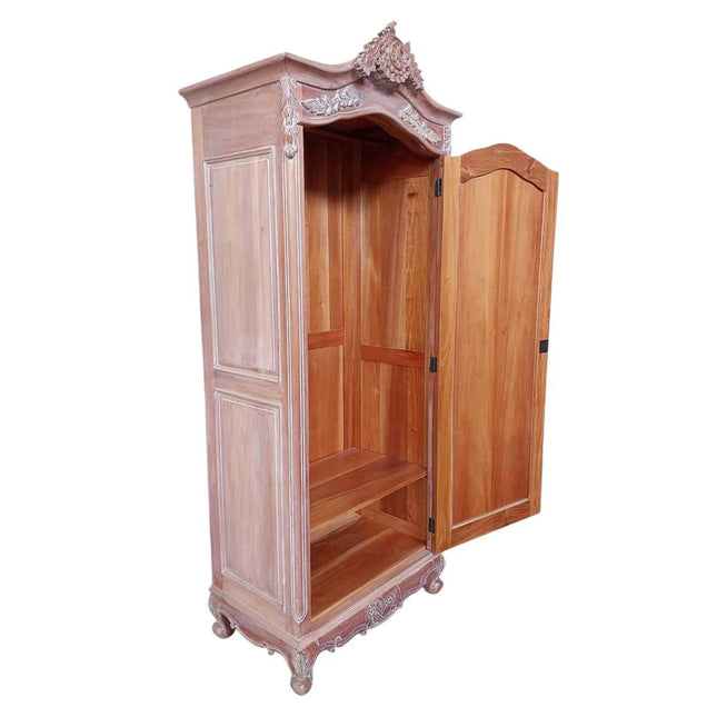 Venice Mahogany wood Carved Armoire