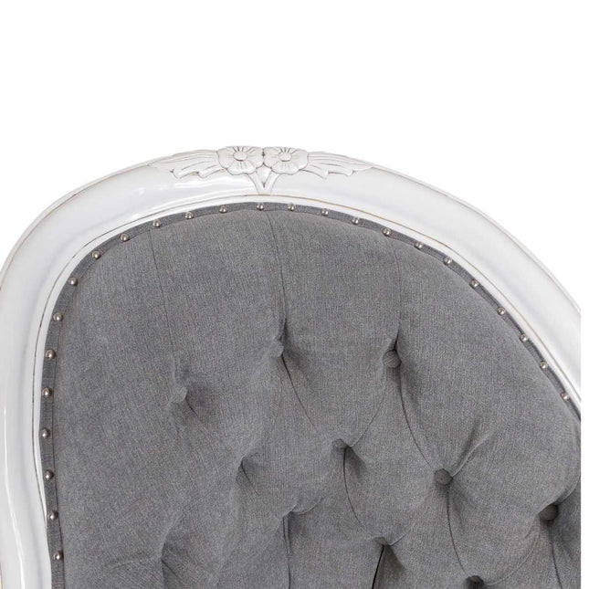 Estelle French Chaise ☆White & Grey