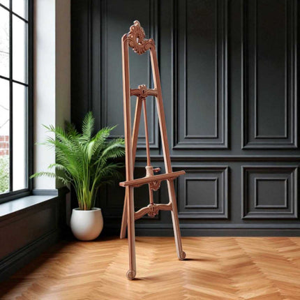 Victorian Wood Carved Easel ☆Natural