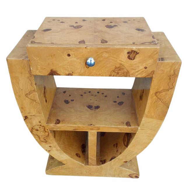 Norte Art Deco Burl Console Table