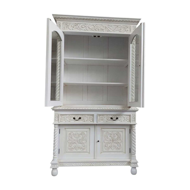 NAXOS FRENCH CABINET & SIDEBOARD ☆ WHITE ANTIQUE