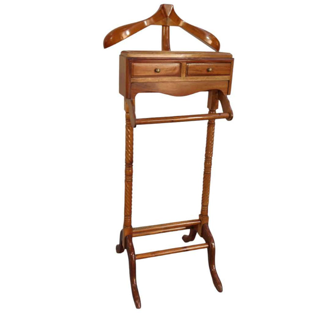 Verdun Mahogany wood Valet ☆ Walnut Light