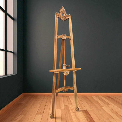 Victorian Wood Carved Easel ☆Natural
