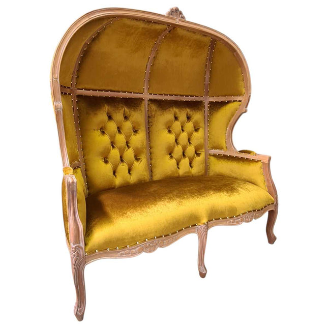 Edmund Porter Love Seat ☆Natural & Gold