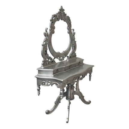 Ballantyne Dressing Table & Stool ☆ Silver