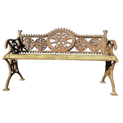 Cast Iron Love Birds Bench Seat