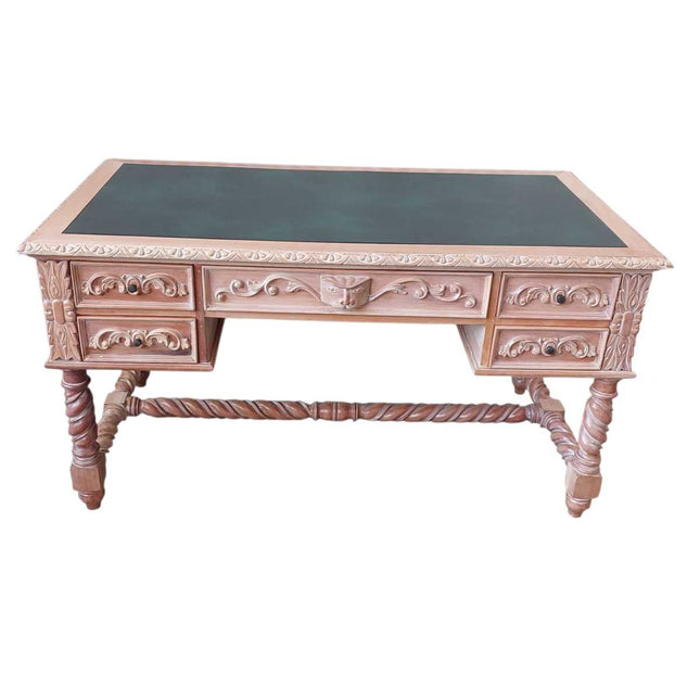 LOUIS MASION MAHOGANY WOOD DESK ☆ NATURAL WASH