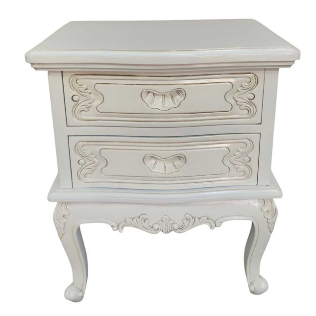 Lucien French Nightstand ☆Antique White