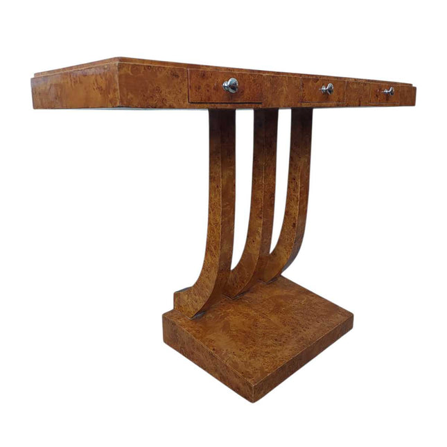 DORSELA ART DECO BURL CONSOLE TABLE