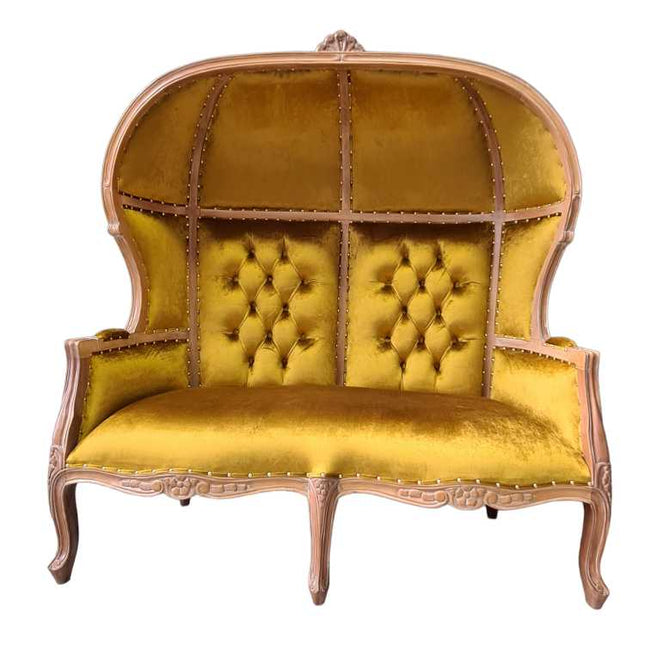Edmund Porter Love Seat ☆Natural & Gold