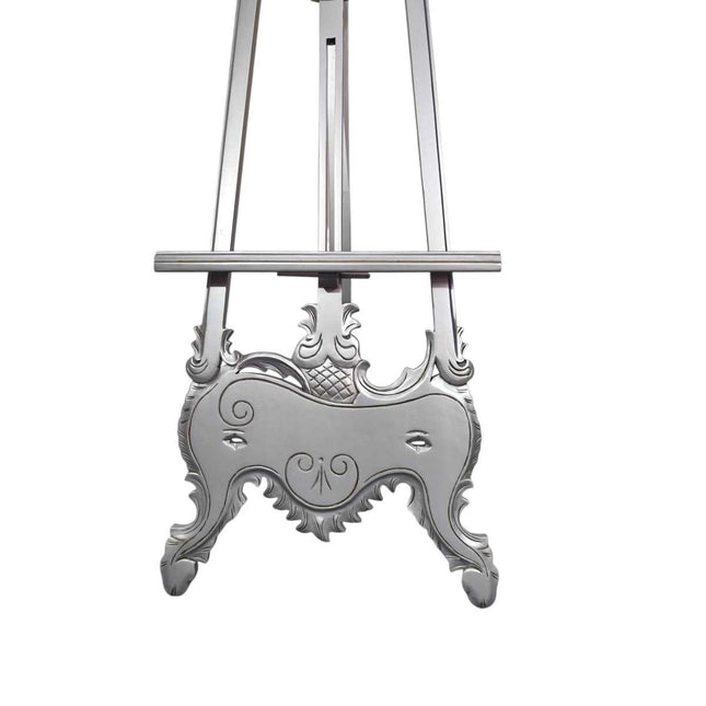 Larsa Wood Carved French Easel ☆ Silver